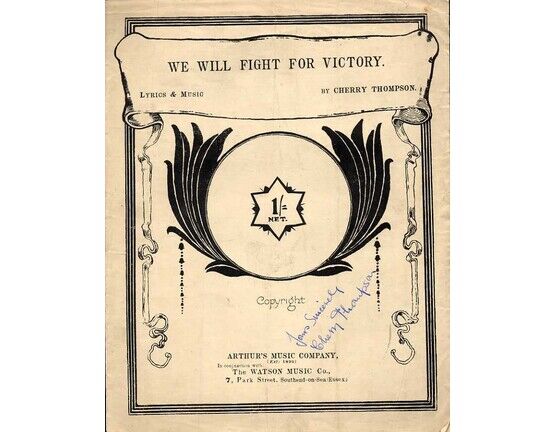 11695 | We will Fight for Victory - Autographed by Cherry Thompson