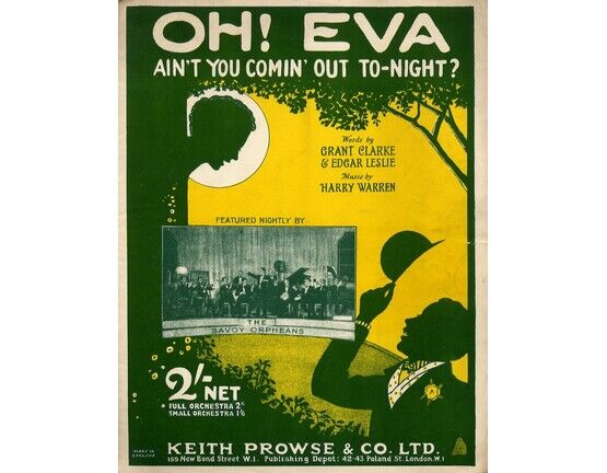 11859 | Oh! Eva (Ain&#039;t you Coming out Tonight?) - Featuring Savoy Orpheans