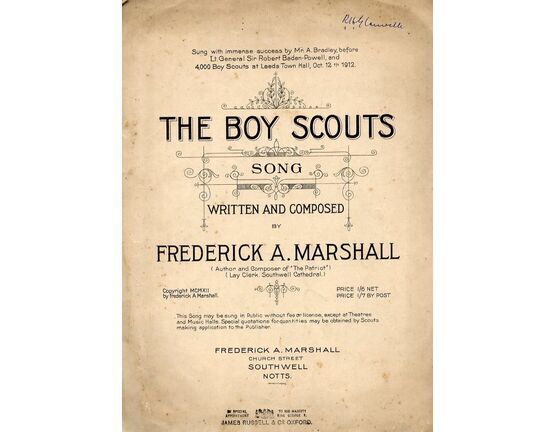 12741 | The Boy Scouts - Song - With Piano Accompaniment