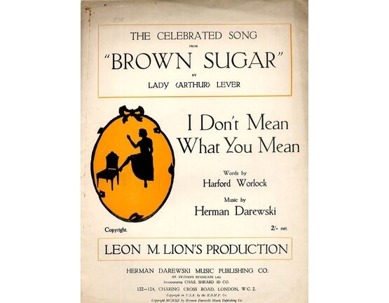 128 | I Don&#039;t Mean What You Mean - The Celebrated Song From &quot; Brown Sugar&quot;