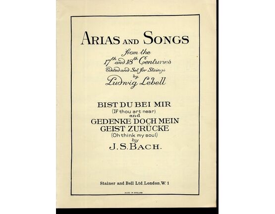 12922 | Bach - 2 Arias and Songs from the 17th and 18th Centuries