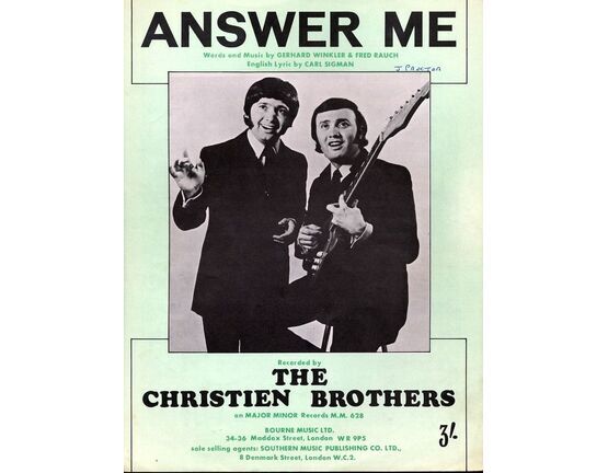 13 | Answer Me - Recorded by The Christien Brothers on Major Minor Records