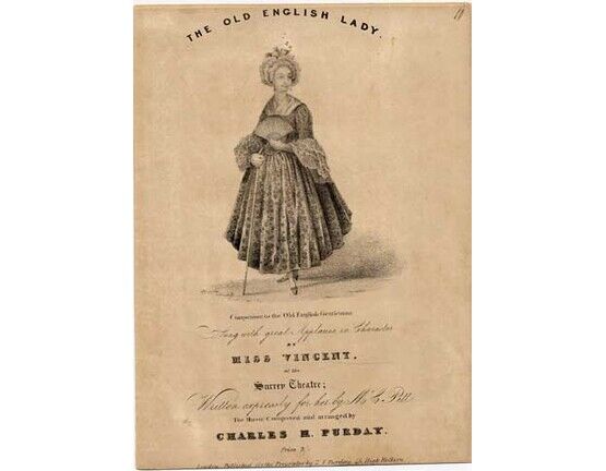 1673 | The Old English Lady, Companion to the Old English Gentleman, sung by Miss Vincent  at the Surrey Theatre,