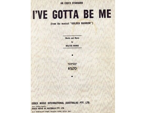 174 | I&#039;ve Gotta Be Me - Song from the Broadway Musical &quot;Golden Rainbow&quot;