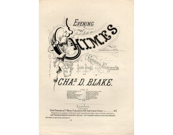 200 | Evening Chimes, reverie elegante pour piano - Musical Bouquet No. 5944/5