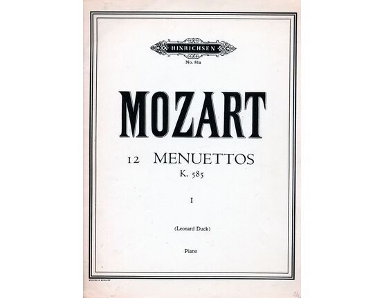 2002 | Mozart - 12 Menuettos K. 585 - Hinrichsen Edition No. 81a