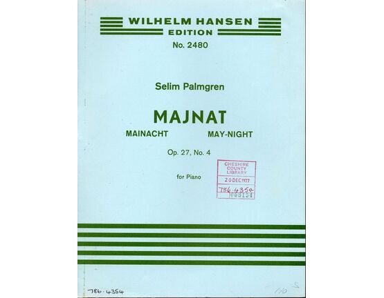 2788 | Selim Palmgren - Majnat (May-Night) - Op. 27, No. 4 for Piano - Wilhelm Hansen Edition No. 2480