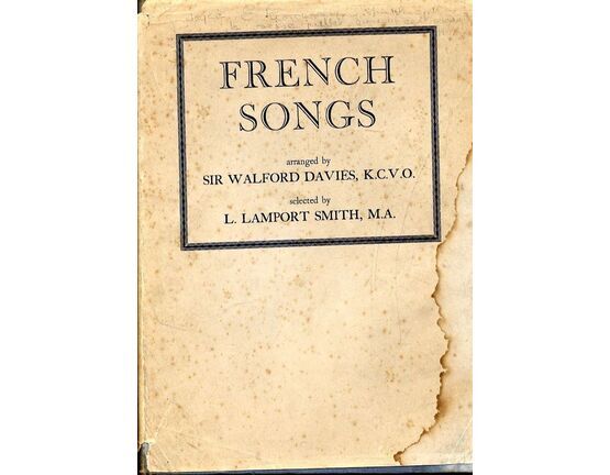 3919 | French Songs - A Collection of popular French and French Folk Songs - For Piano and Voice