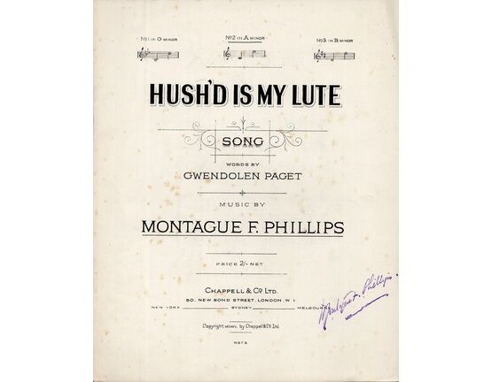 4 | Hush&#039;d Is My Lute - Song in the key of A Minor for Medium Voice