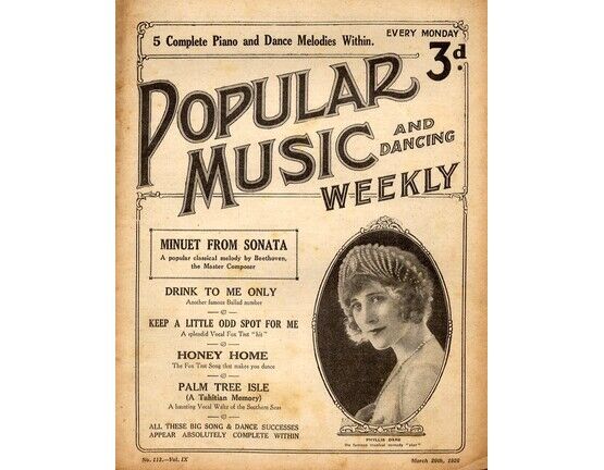 4 | Popular Music and Dancing Weekly, March 20th 1926, with a photo of Phyllis Dare on the front cover