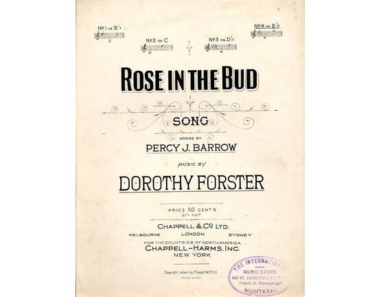 4 | Rose in the Bud - Song - In the key of E flat for high voice