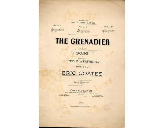 4 | The Grenadier - Song in the key of F major for low voice - sung by Mr. Thorpe Bates