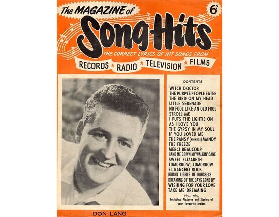 4 | The magazine of song hits Including Pictures and Stories of your favourite artists