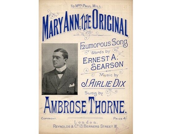 4 | The Original Mary Ann,  : Humorous Song: Ambrose Thorne