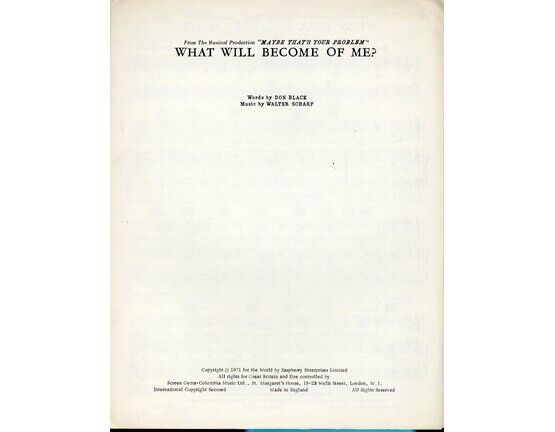 4 | What Will Become of Me, from the musical production Maybe thats your Problem