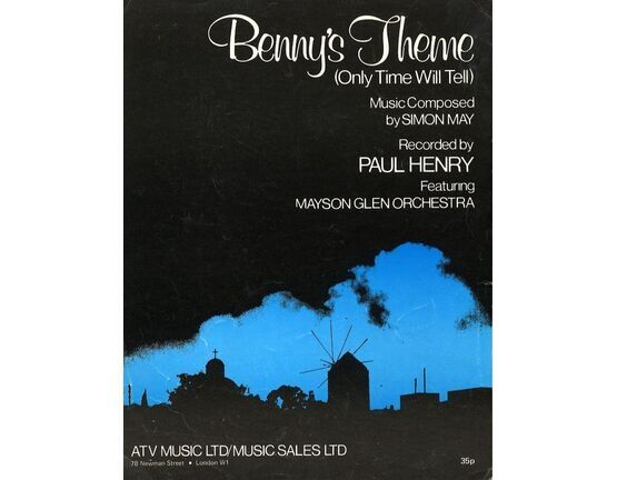 4481 | Benny&#039;s Theme (Only Time Will Tell) - Recorded by Paul Henry featuring Mayson Glen Orchestra - For Piano and Voice with Chord symbols