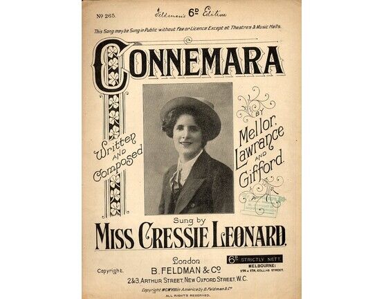 4603 | Connemara - Featuring Miss Cressie Leonard - 6 d Edition - Song