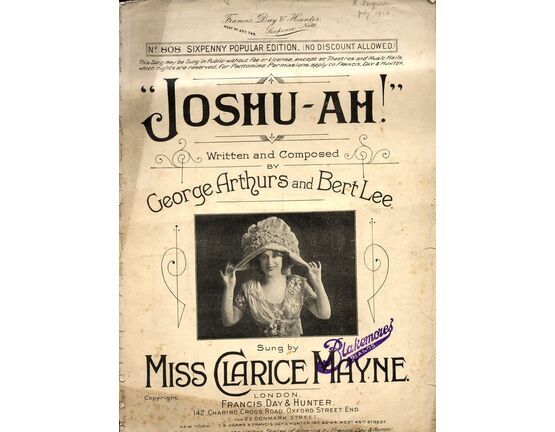 4614 | Joshu-Ah - Sung by Miss Clarice Mayne - Song for Piano and Voice