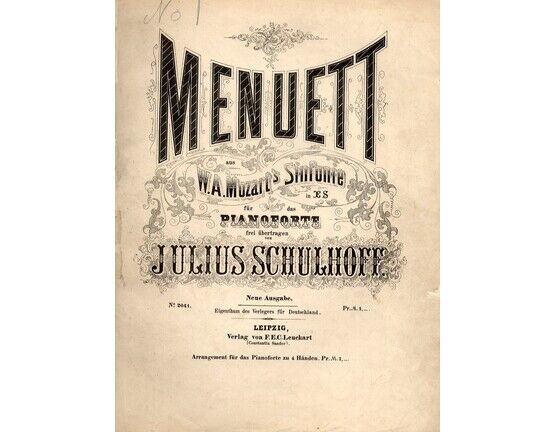 4681 | Menuett, W A Mozarts symphonie for piano