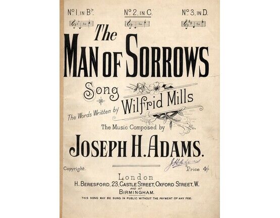 4698 | The Man of Sorrows, No. 2 in C