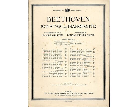 4846 | Sonata No. 2 in A Major - Op. 2, No. 2  - Beethoven Sonatas for the Pianoforte Series