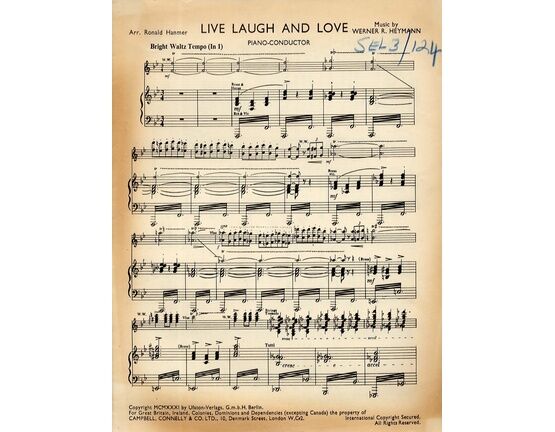 4856 | Live Laugh and Love - Piano Conductor Score