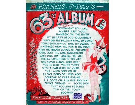 4861 | Francis and Days 63rd Album - With Words, Music, Tonic Sol-fa, Ukulele, Guitar &amp; Piano Accordion Accompaniments