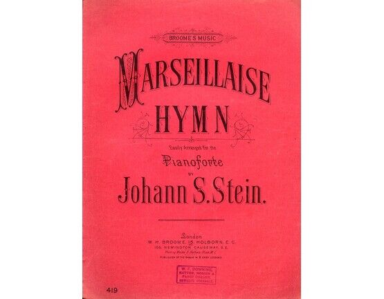 488 | Marseillaise Hyme. Easily arranged for Pianoforte