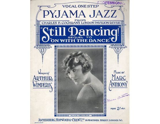 4895 | Pyjama Jazz - Vocal One Step Featuring Alice Delysia - From the Show &quot;On With The Dance&quot;