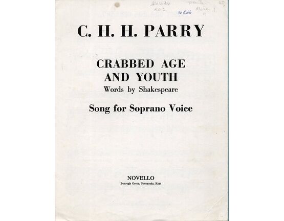 4970 | Crabbed Age and Youth - Song for Soprano Voice