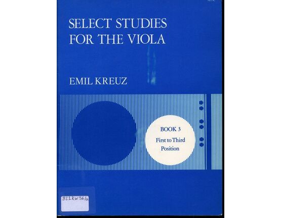 5275 | Select Studies for the Viola - Book 3 - First to third position