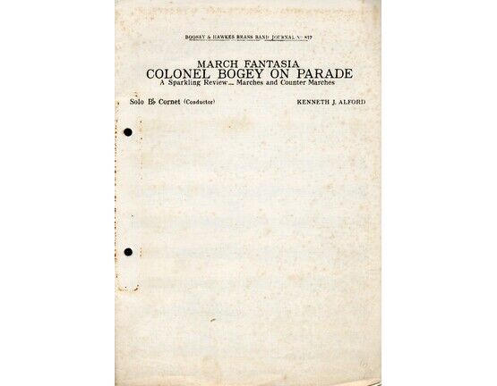 5329 | Colonel Bogey on Parade - March Fantasia - Solo B flat Cornet (Conductor) Part - Boosey &amp; Hawkes Brass Band Journal No. 817