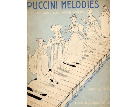 5386 | Puccini Melodies for pianoforte (with words)