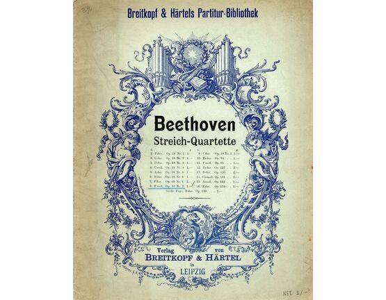 5599 | Breitkopf &amp; Hartels Kammermusik-Bibliothek - Beethoven Streich-Quartette - Nr. 8 Op. 59