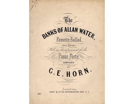 5632 | The Banks of Allan Water - Favorite Ballad - Arranged for Piano and Voice