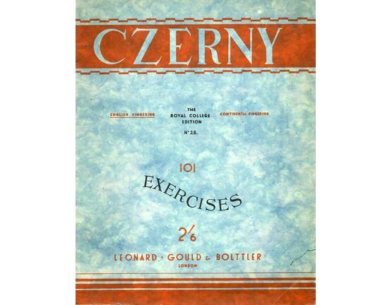 6032 | Czerny - 101 Elementary Studies - Op. 261 - Royal College Edition No. 28 - English Fingering