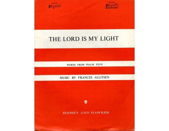 6099 | The Lord is my Light - Sacred Song with words from Psalm XXVII - In the key of E flat major for high voice