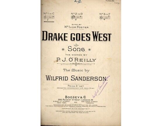 6105 | Drake Goes West - Song in the Key of  C major for Low Voice