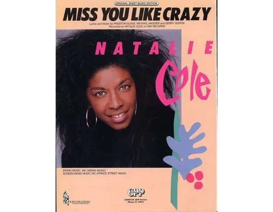 6157 | Miss you like Crazy - Featuring Natalie Cole - Original Sheet Music Edition