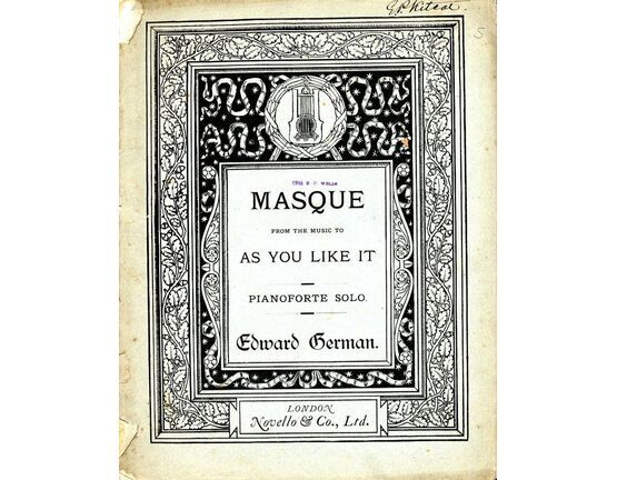 6324 | Masque from the Music to &#039;As You Like it&#039; - For Pianoforte Solo