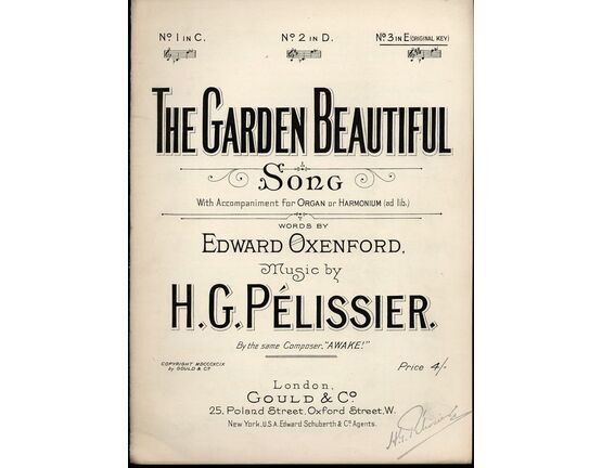 6379 | The Garden Beautiful - With accompaniment for Organ or Harmonium - Song - In the original key of E major for high voice