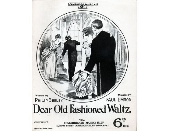 6498 | Dear Old Fashioned Waltz - For Piano and Voice with Ukulele chord symbol accompaniment - Cambridge Music Co. 6d edition