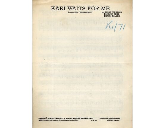 6598 | Kari Waits For Me - Song