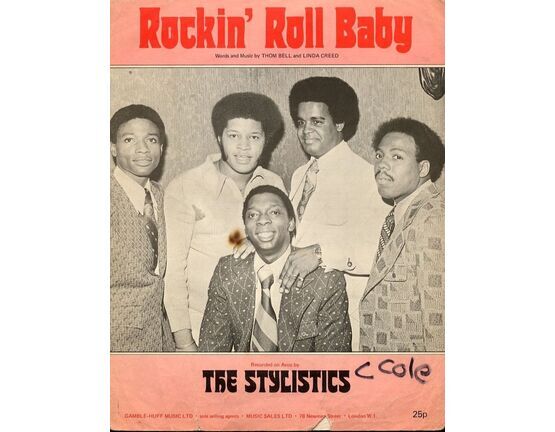 6723 | Rockin&#039; Roll Baby - Recorded on Avco by The Stylistics - For Piano and Voice with Chord symbols