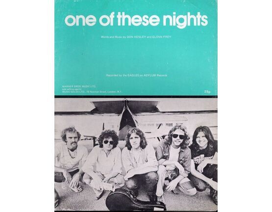 6751 | One of these nights - Recorded by the Eagles on Asylum Records - For Piano and Voice with Guitar chord symbols