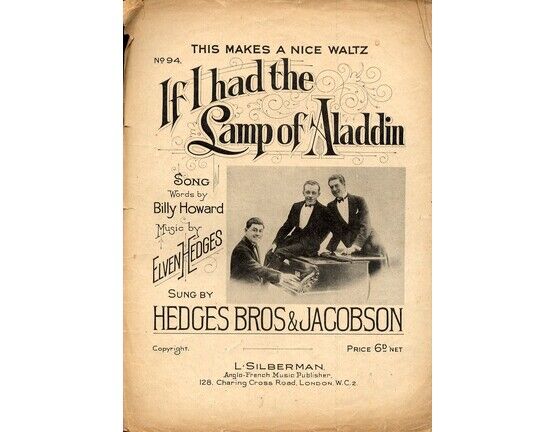 6817 | If I Had The Lamp Of Aladdin - Hedges Bros and Jacobson - Waltz Song