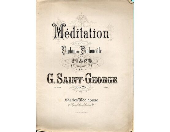 6850 | Saint George - Meditation (Op. 25) - For Violin and Piano