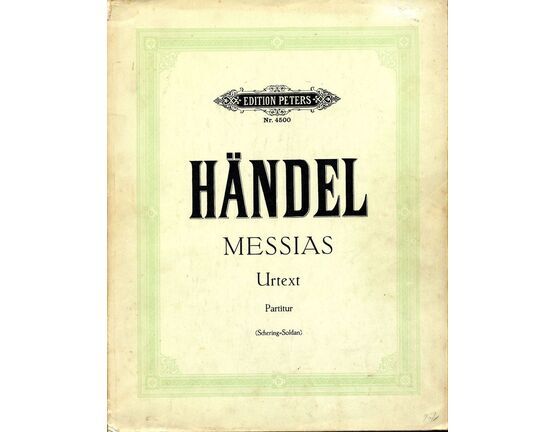 6868 | Der messias (The Messiah Oratorio) - Edition Peters No. 4500 - Urtext - For Four Solo Voices (S.A.T.B), Chorus and Orchestra