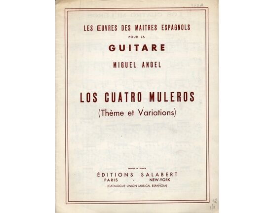 6944 | Los Cuatro Muleros - Theme et Variations - For Solo Guitar