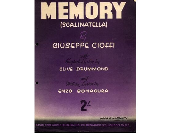 7153 | Memory (Scalinatella) - For Piano and Voice with chord symbols